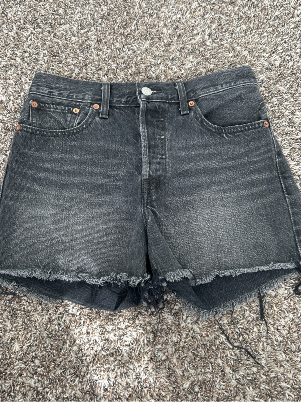 Women's Black levi’s Washed Denim Cutoff Shorts